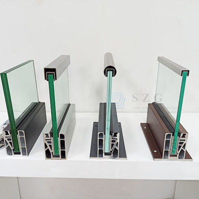 Balustrade de vidro de alumínio revestida com pó