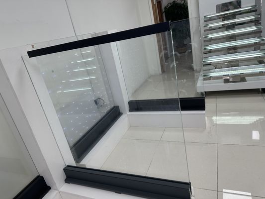 Balustrada de vidro de alumínio U-canal resistente a intempéries para o exterior