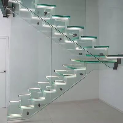 Formas personalizadas Escalões flutuantes com barranco de vidro 10 mm Especificações de espessura de vidro