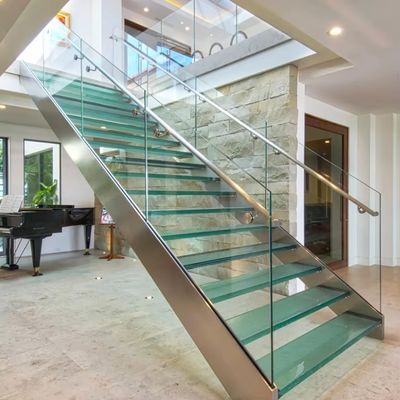 Formas personalizadas Escalões flutuantes com barranco de vidro 10 mm Especificações de espessura de vidro