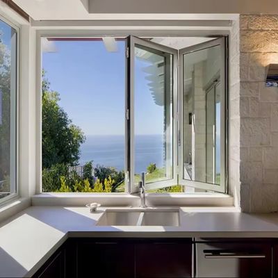 Controle de temperatura Isolamento acústico Janela com espessura de vidro personalizável Alumínio-aço inoxidável-vidro