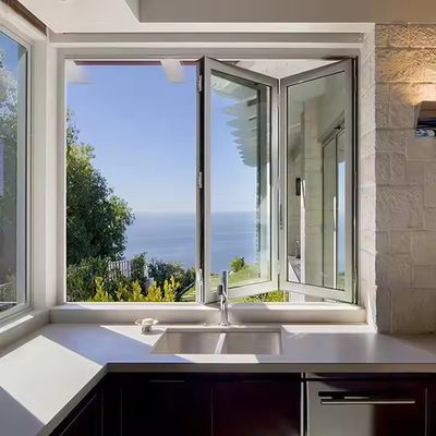 1.5mm Alumínio Janela dobrável de longa duração com padrão de dobragem horizontal e acabamento do quadro anodizado