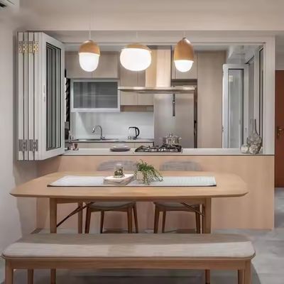 1.5mm Alumínio Janela dobrável de longa duração com padrão de dobragem horizontal e acabamento do quadro anodizado