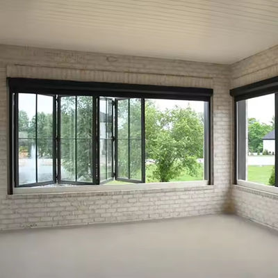 Janela de vidro temperado de aço/alumínio com fácil instalação e tratamento de superfície personalizável