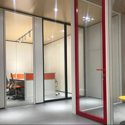 Porta giratória de vidro duplo de alumínio