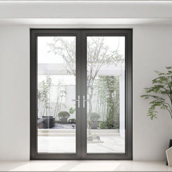 Porta de batente com estrutura em liga de alumínio 6063-T5 de alta qualidade para ambientes comerciais e residenciais com acessórios de hardware personalizáveis