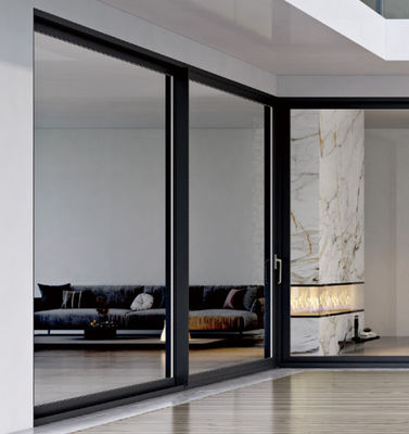 Porta deslizante de alumínio personalizável com segurança reforçada e rede de tela de aço inoxidável para 50 anos de durabilidade