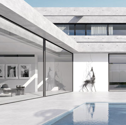 Método de abertura deslizante de porta deslizante de alumínio personalizável e espessura do quadro de 1,2 mm-2,2 mm para necessidades personalizadas