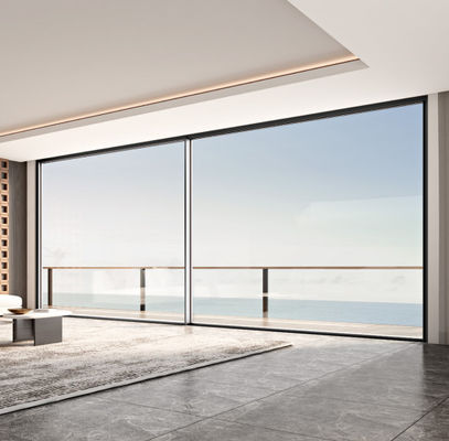 Método de abertura deslizante de porta deslizante de alumínio personalizável e espessura do quadro de 1,2 mm-2,2 mm para necessidades personalizadas