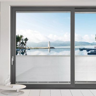 Porta deslizante de alumínio para apartamentos ou residências com função de prevenção de fumaça de óleo de design moderno