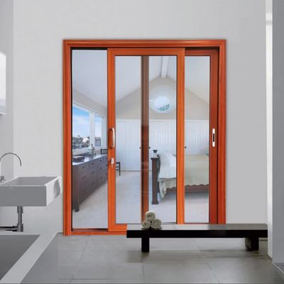 Porta deslizante de alumínio de longa duração para prevenção de fumaça de óleo 50 anos de vida útil e alta eficiência energética