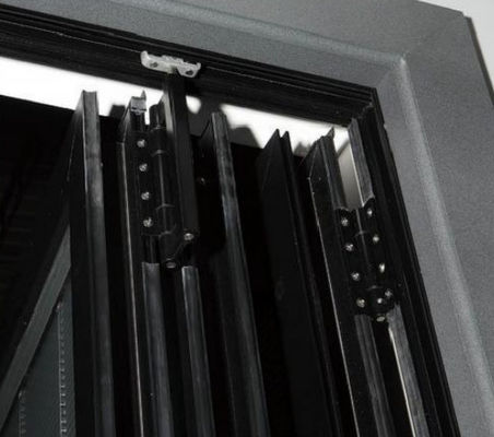 Portas exteriores de vidro isolado de alumínio bifold para edifícios comerciais