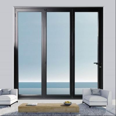 Dimensões personalizadas Portas exteriores de alumínio duplicadas Isolamento térmico multi-panel durável