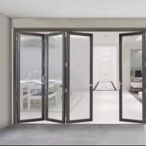 Sistema de porta dupla de alumínio para uso doméstico em restaurantes