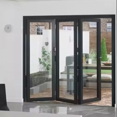 Slimline Alumínio Bifold Portas Indoor Balcão Desenho Deslizante dobrável Bifold Alumínio Porta de Vidro