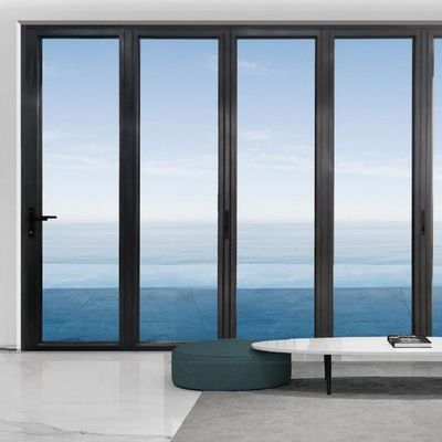 Slimline Alumínio Bifold Portas Indoor Balcão Desenho Deslizante dobrável Bifold Alumínio Porta de Vidro