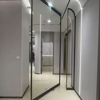 Porta giratória de vidro de estrutura de alumínio com fita de vedação de borracha EPDM para satisfação do cliente