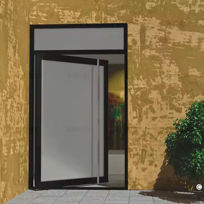 4-12mm Dobro vidro de alumínio porta de pivô com vidro transparente e aço inoxidável tela material rede