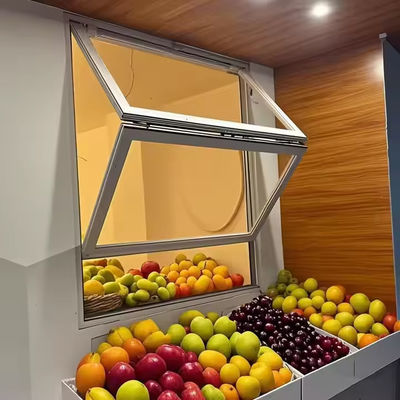 Janela dobrável de alumínio com isolamento acústico, vidros duplos e vidros temperados sólidos