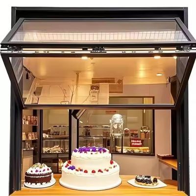 Janela dobrável de alumínio com isolamento acústico, vidros duplos e vidros temperados sólidos