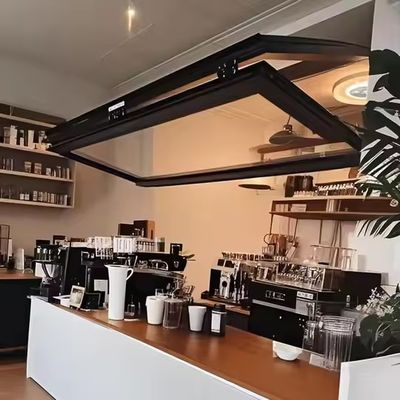 Janela dobrável de alumínio com isolamento acústico, vidros duplos e vidros temperados sólidos