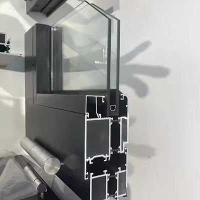 Janela dobrável de alumínio de estilo moderno com vidro temperado isolado e espessura de vidro personalizada