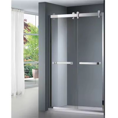 Porta de tela de vidro de banho impermeável e fácil de limpar com quadro fino