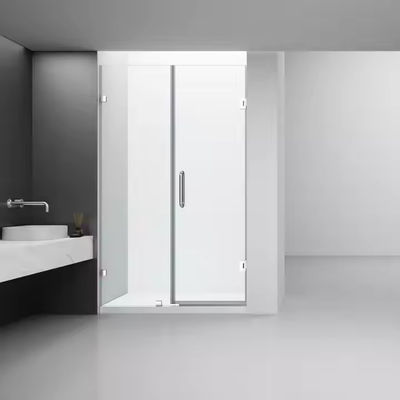 Design sem enquadramento Instalação fácil Porta de chuveiro deslizante de vidro duplo de 8 mm