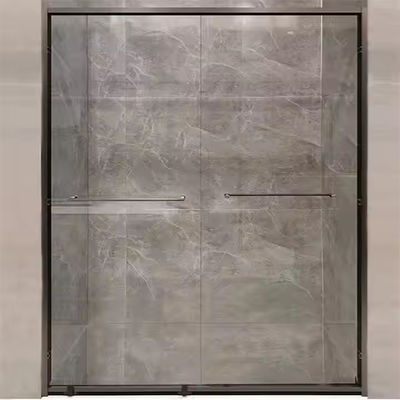 Design sem enquadramento Instalação fácil Porta de chuveiro deslizante de vidro duplo de 8 mm