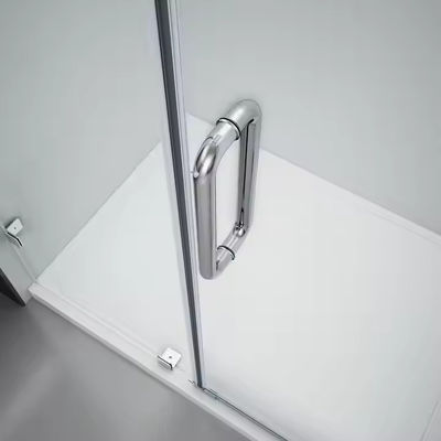 Porta de chuveiro deslizante impermeável e isolada em estrutura de aço inoxidável com vidro