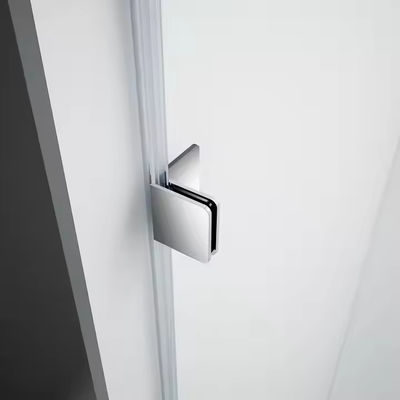 Porta de chuveiro deslizante impermeável e isolada em estrutura de aço inoxidável com vidro