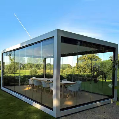 Cortina de porta de vidro temperado, porta divisória de varanda