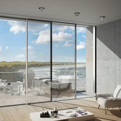 Porta de Correr Moderna Simples de Alumínio com Ferragens de Aço Inoxidável e Estrutura Reforçada