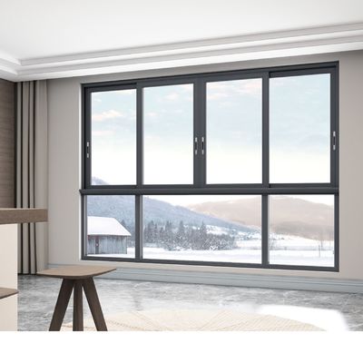 Janela deslizante de vidro duplo com estrutura de liga de alumínio e vidro isolado para uma vida útil de 50 anos