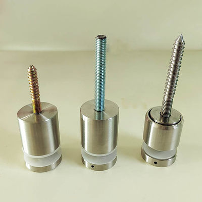 Pino de fixação distanciador para corrimão de vidro sem moldura, montagem em parede, ajustável, em aço inoxidável