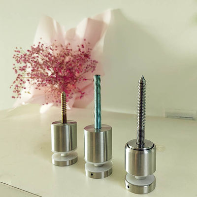 Pino de fixação distanciador para corrimão de vidro sem moldura, montagem em parede, ajustável, em aço inoxidável