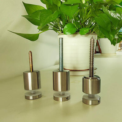 Pino de fixação distanciador para corrimão de vidro sem moldura, montagem em parede, ajustável, em aço inoxidável