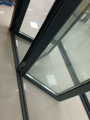 Porta dobrável de alumínio empilhável de design moderno Porta dobrada de alumínio cinza