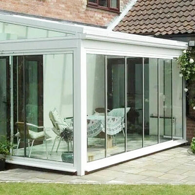 Porta de vidro laminado de alumínio para varanda de divisória