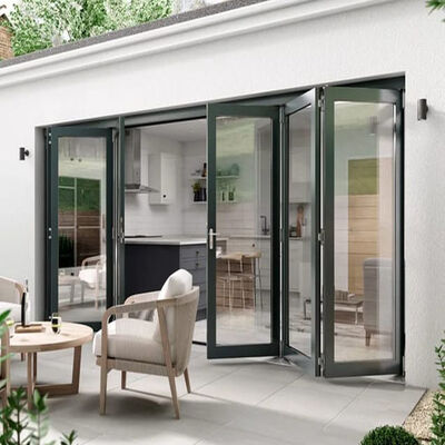 Aluminium Framed Removable And Sliding Folding Patio Bifold Glass Doors System