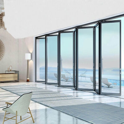 Aluminium Framed Removable And Sliding Folding Patio Bifold Glass Doors System
