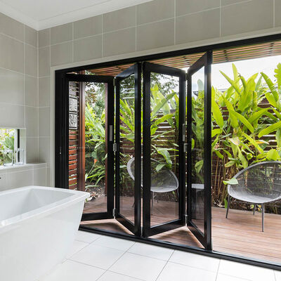 Aluminium Framed Removable And Sliding Folding Patio Bifold Glass Doors System