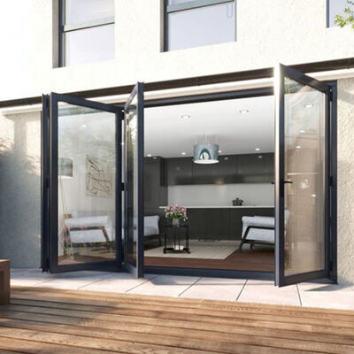 Aluminium Framed Removable And Sliding Folding Patio Bifold Glass Doors System
