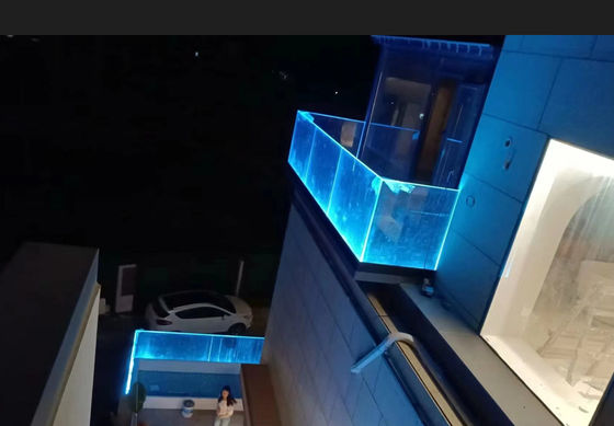 Fácil de instalar Grelha de vidro de alumínio U Channel Moderna com luz LED