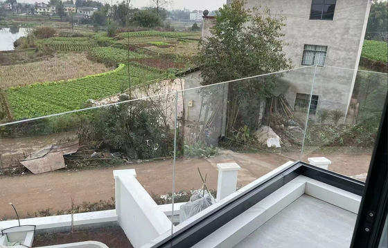 Barranco de vidro de alumínio versátil de canal U Barranco de vidro de alumínio interior Balaustrada