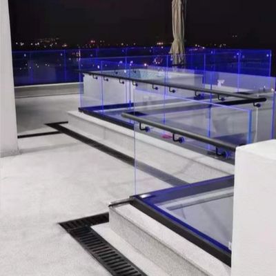 Modern Glass Deck Railing Outdoor Tempered Glass U Channel Sem Quadro 12-20mm Balustrades de Balcão