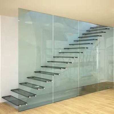 Formas personalizadas Escalões flutuantes com barranco de vidro 10 mm Especificações de espessura de vidro