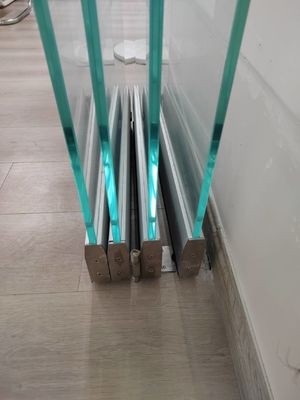 Portas exteriores de vidro isolado de alumínio bifold para edifícios comerciais